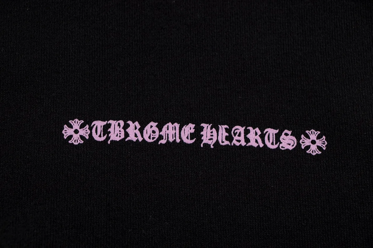 P290 ChromeHeart Chrome Heart Cherry Blossom Logo Embroidered Sweatshirt Ready in stock Focus on quality and compare at will Size: S M L XL Color: Black